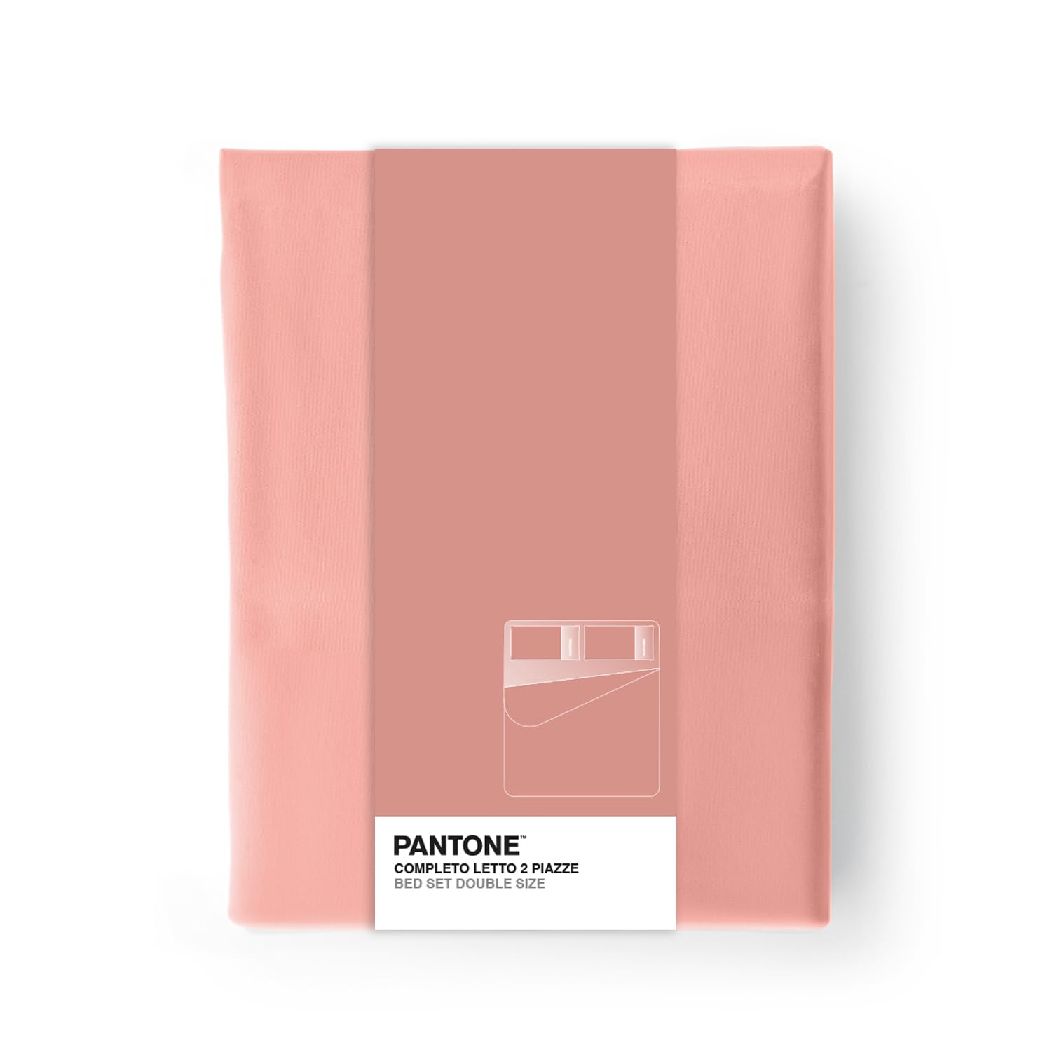 PANTONE™ - komplet pościeli bawełnianej na łóżko dwuosobowe 240 x 280 cm + prześcieradło z gumką z podwójnym łóżkiem, ochraniacz na materac 180 x 200 cm, z gumkami do materaca o wymiarach do 30 cm i