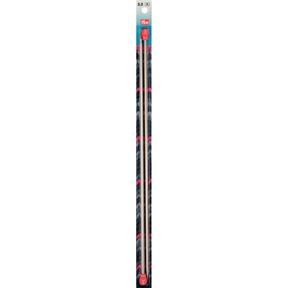 Prym - Prym Aluminium Silver (40cm, 5.00mm) Knitting Needles - 2 Needles