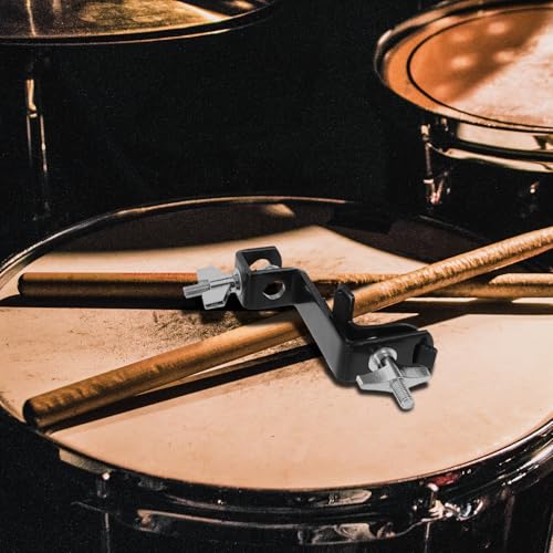 Soporte para cowbell para aro de bombo, negro miniatura 3