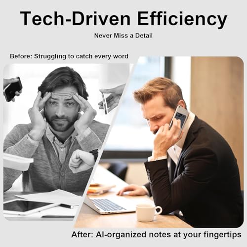 Image of AI Voice Recorder, App Control, Transcribe & Summarize by ChatGPT, Support 112 Languages, 60H Recording, 64GB Memory, Digital Audio Recorder for Lectures, Meetings, Calls (Black)
