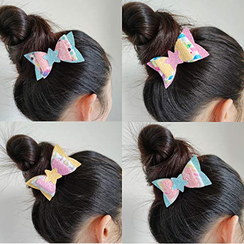 Kit para hacer pinzas de cabello con cuero sintético y clips miniatura 6