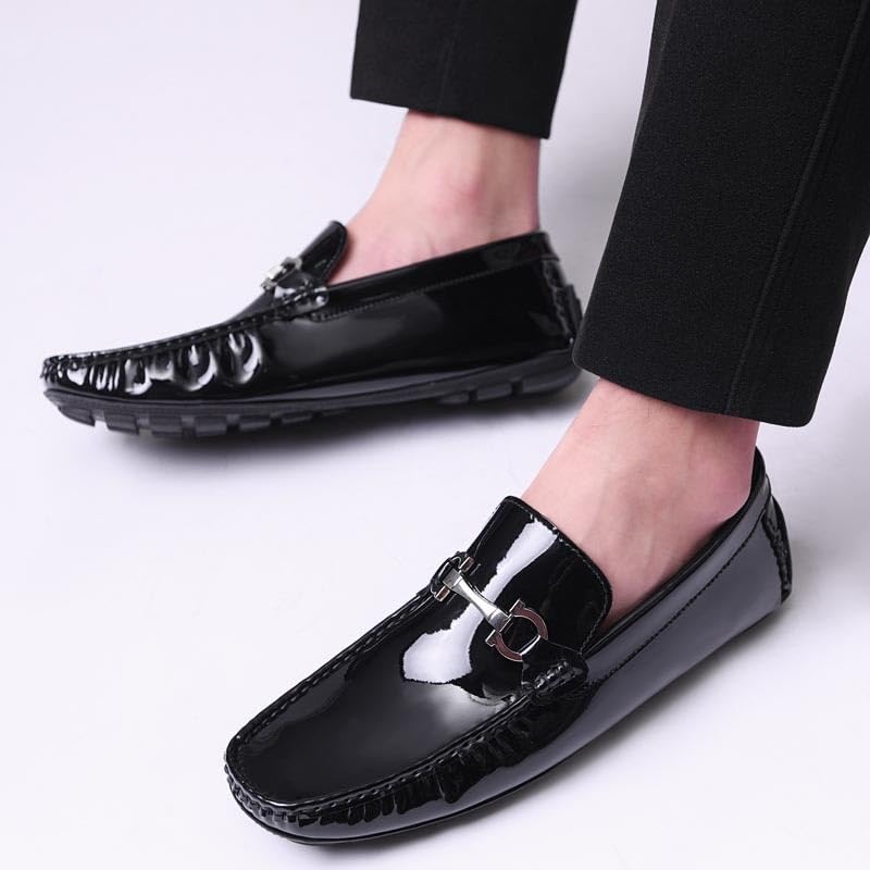 New Luxury Loafers Mens Casual Designer Boat Cowhide Mirror Genuine Leather Business Wedding for Men Banquet Driving Shoes2