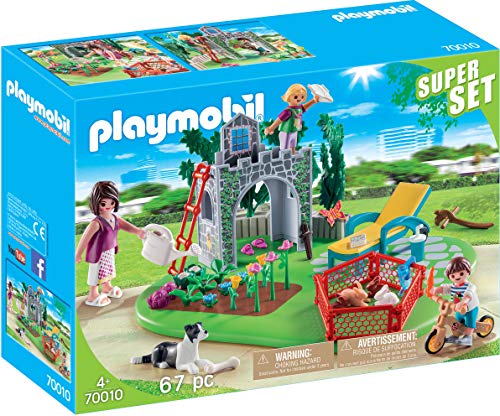 PLAYMOBIL PLAYMOBIL 70010 Super Set Familia jardín, Multicolor