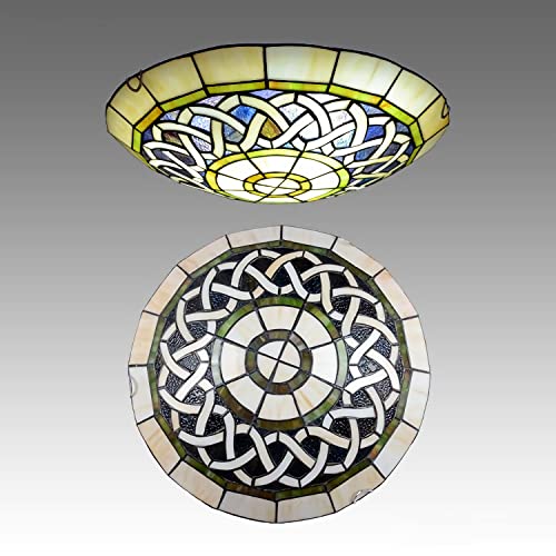 Plafonnier Tiffany de salle de bain avec éclairage de plafond en vitrail