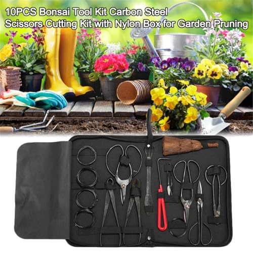 Kit de herramientas de jardinería duradero con estuche de nailon resistente de 10 uds 4