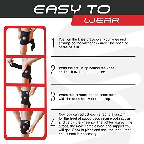 Image of SS SLEEVE STARS Knee Support Brace L, XL Neoprene Compression Stabilizer