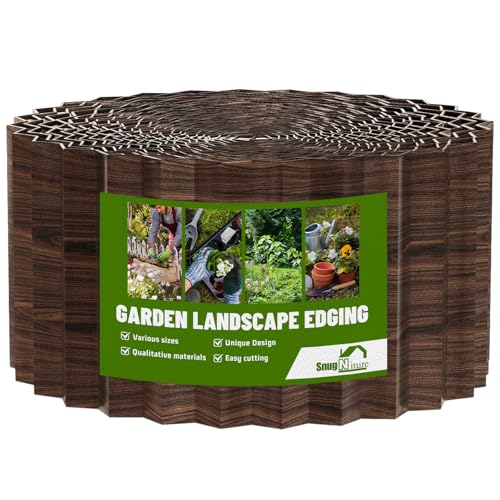 SnugNiture Corrugated Metal Garden Edging 4" x 100', Sturdy Lawn