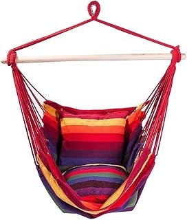 Swing Chair Garden Swing Seat Chair Swing Hammock Rocking Chair Seat Outdoor Reclining Children Rocking Outdoor Playground Tree Swing Seat for Kids Adults ( Color : Red , Size : 100*130cm )