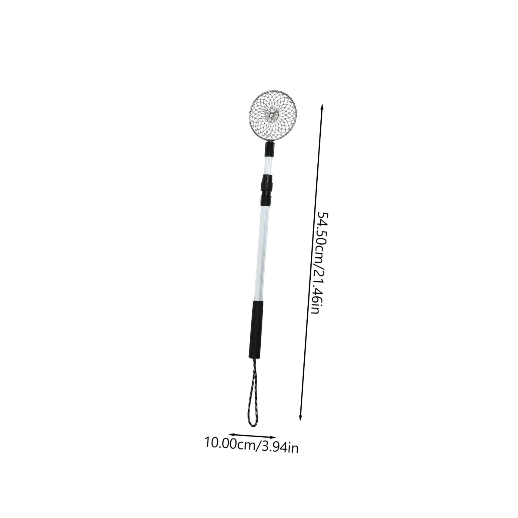 GRIRIW 1pc Ice Fishing Ice Scoop Retractable Handle Steel Wire Net Winter Fish Net Strainer Random