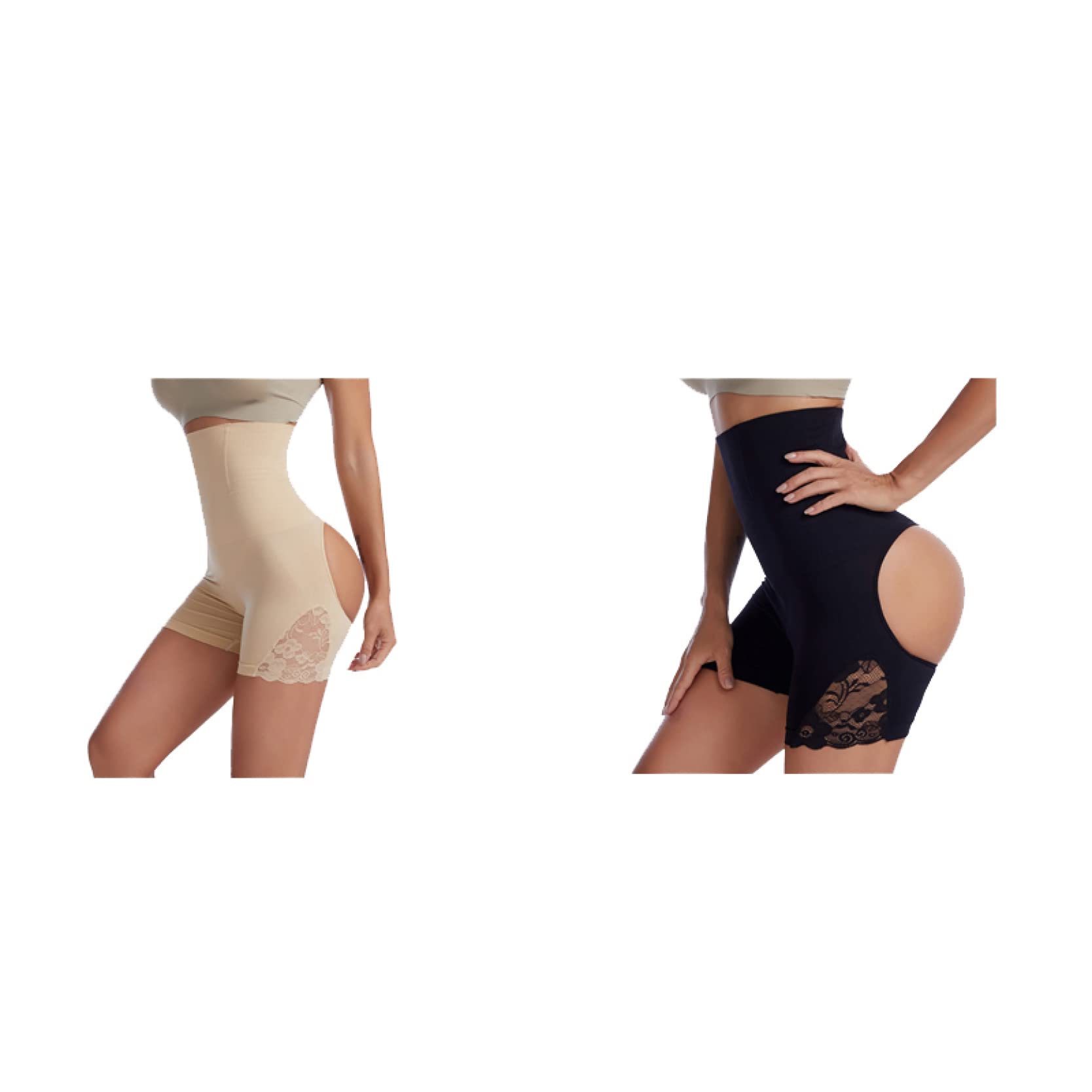 Bragas Moldeadoras de Cuerpo para Mujer, Ropa Interior Adelgazante con Control de Barriga, Levantador de glúteos, Entrenador de Cintura Alta, Ropa Moldeadora para Abdomen con Encaje