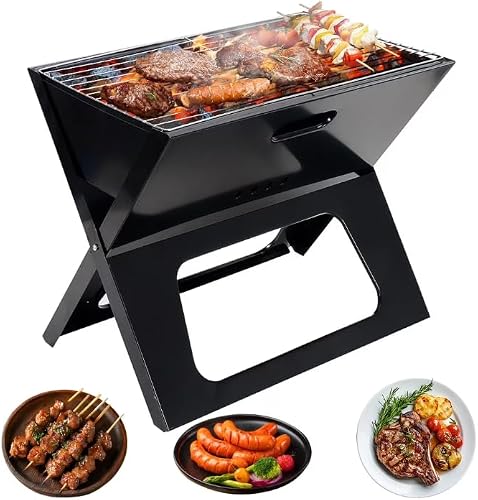 Folding Camping Barbecue Grill, Portable Charcoal Grill, Foldable Camping Grill for Outdoor Barbecue Picnic