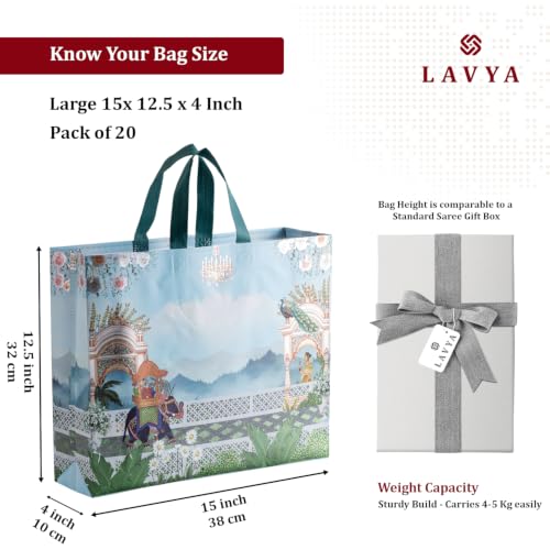 Image of Lavya Wedding Special Return Gift Bags (Royal Wedding Heritage, Pack of 20)