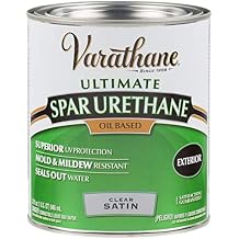 Varathane 242183H Classic Clear Oil Based Outdoor Spar 275 Voc Urethane, Quart, Satin Finish