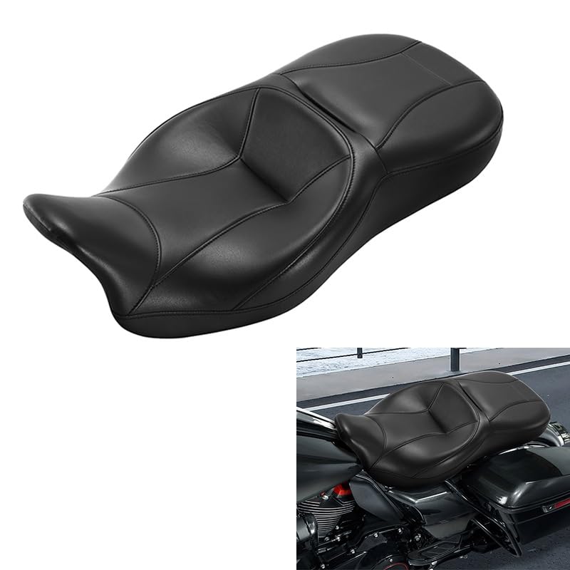 Asiento de moto ergonómico contra el cansancio lumbar para Harley Touring y Road King Desert 2