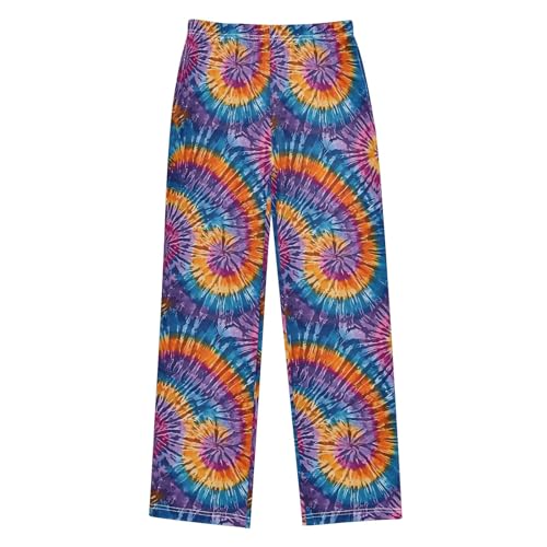 Pajama Pants Lounge Sleep PJ Bottoms Sleepwear Elastic Waist Drawstring S Tie Dye Mandala