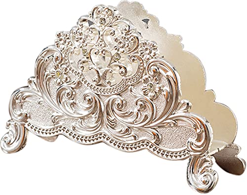 Nerien Vintage Metal Napkin Holder Collection Tabletop Paper Napkin Stand Retro Napkin Freestanding Organizer Tissue Dispenser For Home, Kitchen, Indoor & Outdoor Decor Silver Vine Flower #TOP15