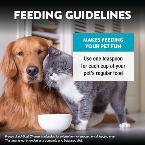 Image of Northwest Naturals Freeze-Dried Goat Cheese Functional Topper - for Dogs & Cats - Healthy, 1 Ingredient, Human Grade Ingredients, All Natural, Proudly Made in USA, 4.5 Oz (Pack of 1)