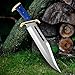 Custom Handmade Stainless Steel Rambo Style Bowie Hunting Knife, Fixed Blade Knife, Bowie Hunting Knife, Hunting Knife, Camping Knife, Knife with Premium Leather Sheath, KKH-46