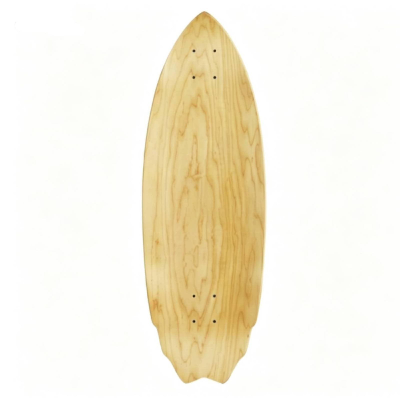 Plateau Skateboard à Grain Bois Naturel Planche Skateboard en D'érable Pratique Planche Skate Prépercés , Bois , 76.1X25.4cm