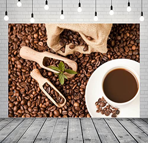Premium AI Image | Coffee Beans Backdrop For Coffee Drink Powder Products Wooden Base Backdrop 75088781