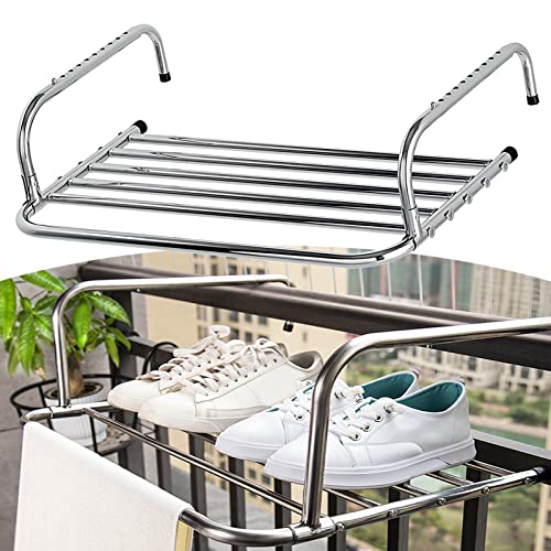 Étendoir Sèche Linge Séchoir Pour Balcon Salle De Bain Radiateur, Multifonction Séchoirs À Linge Pliable Gain De Place Porte-Serviettes Étagère Étagères Pour Jardinières Séchoirs À Linge ( Size : 40cm