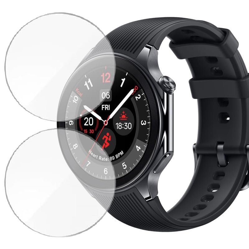 Image of 2-Pack Screen Protector for OnePlus Watch 2 1.43 inch Smartwatch - Flexible TPU Screen Guard, HD Clear, Anti Scratch, Bubble Free, Full Coverage Film - Not Tempered Glass