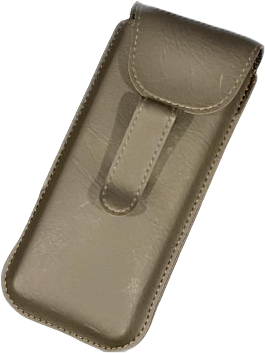 2 Semi Hard Pocket Clip EyeGlass case (Brown) thereallycooleyeguy