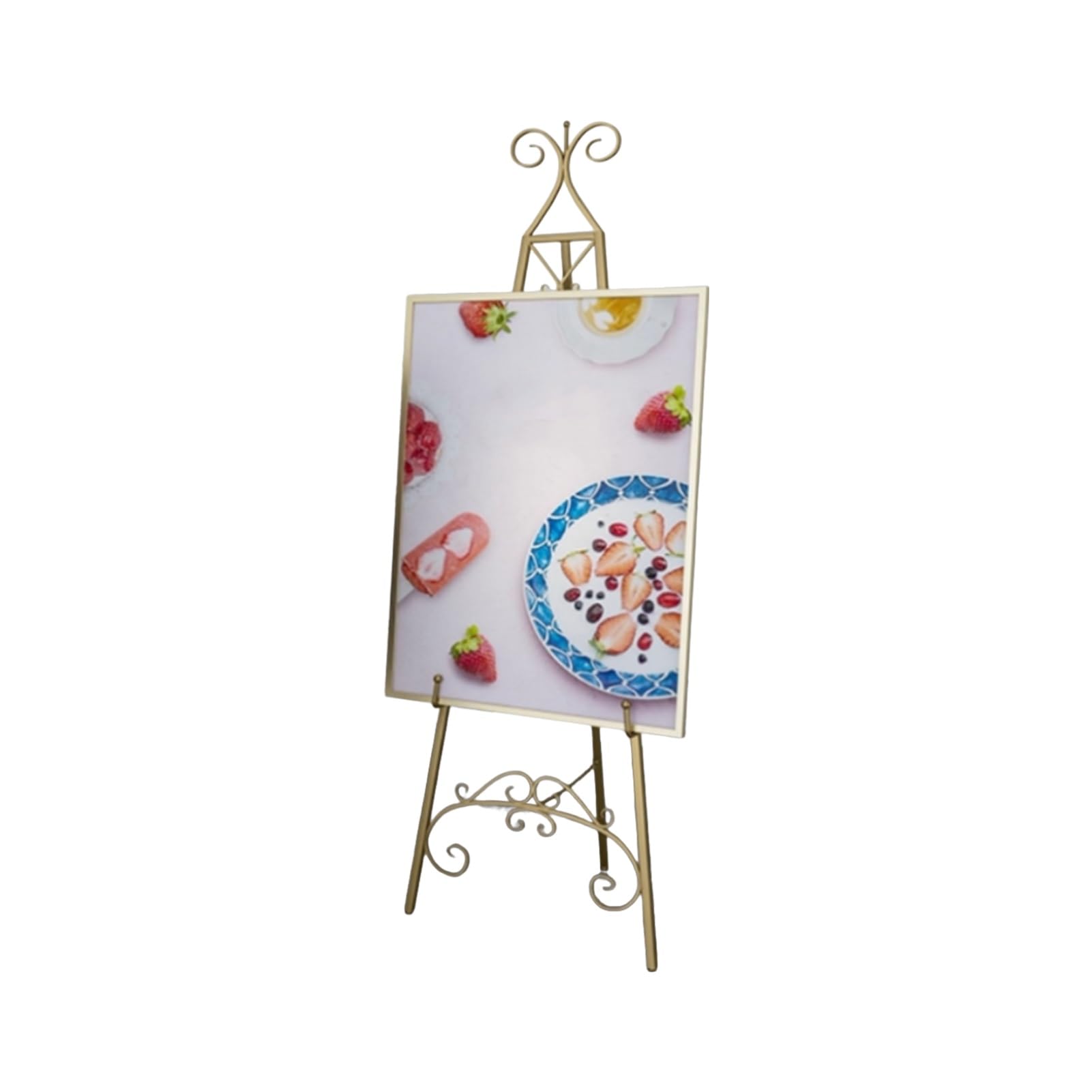 CWCQGH Adjustable Poster Stand Large Welcome Wedding Sign Frame Gold Display Easel for Signs and Banners Perfect for Events and Celebrations (Gold 45x146cm)