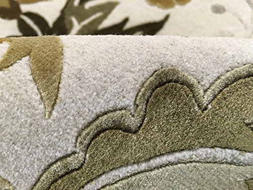 Amazon｜【ノーブランド品】中国 手織り緞通(段通) 「黄金色の花