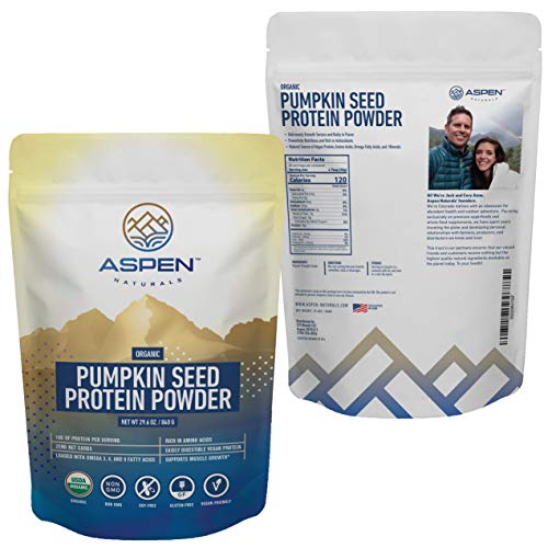 Organic Pumpkin Seed Protein Powder - Vegan Protein Powder, Plant Based, Gluten Free, Rich in Amino Acids & Essential Fatty Acids, Boost Immune System, Aids Weight Loss, Improves Digestion-30 Servings