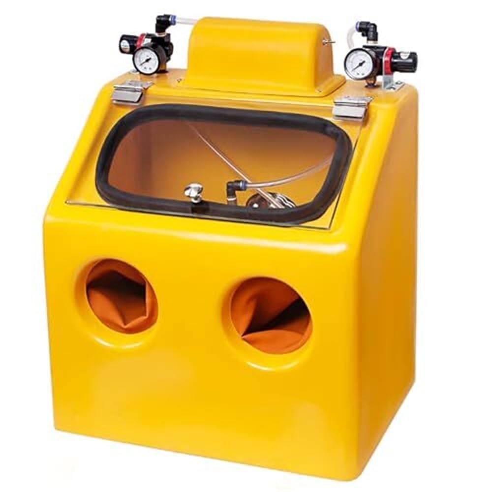 Portable sandblasting Booth with Foot Pedal Control, Used for sandblasting/Metal Rust Removal/Debris Removal/fine Machining