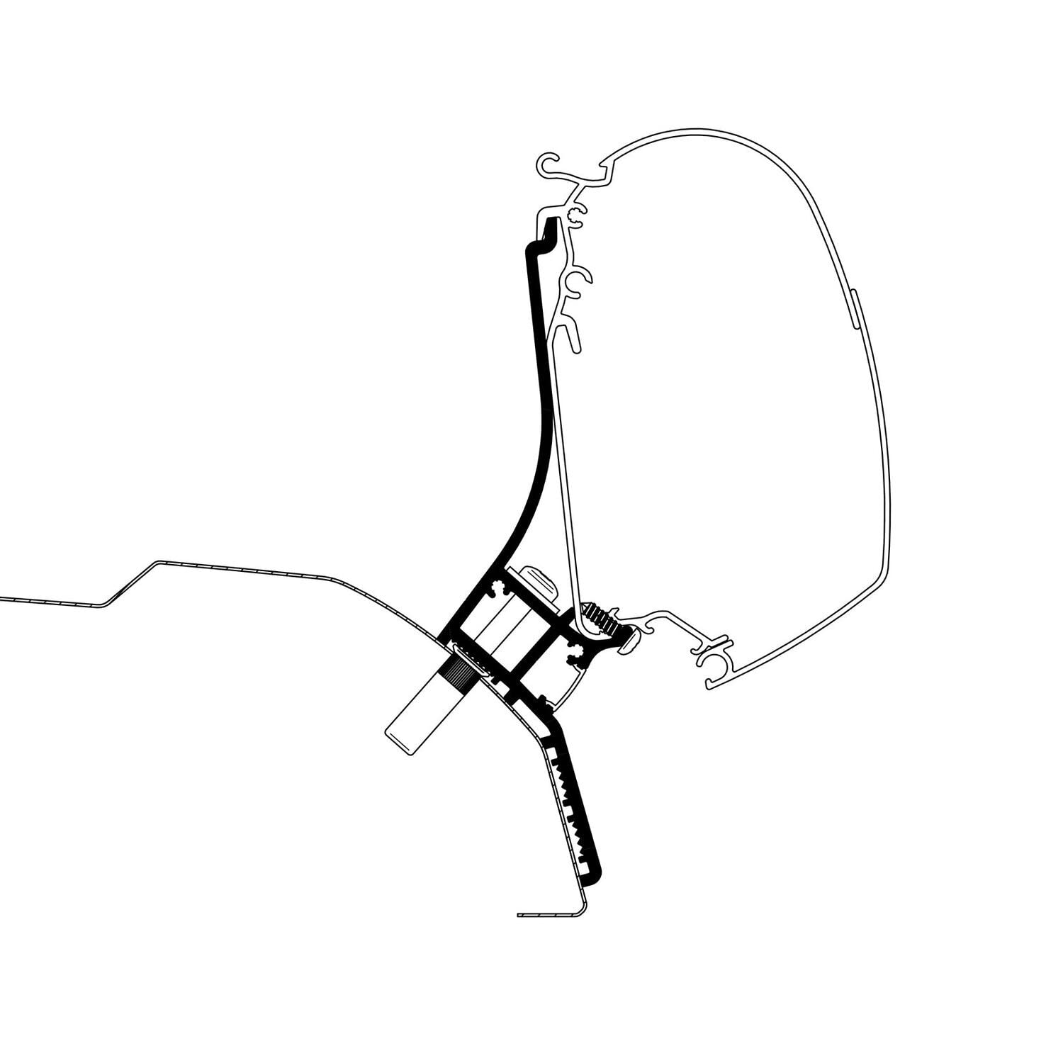 Thule Omnistor 5200 Markisen-Adapter für Fiat Ducato (H2) ab Bj. 07/2006 400cm Camping Outdoor