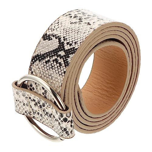 Casual Belt Zebra Print Imitation Leather Round Buckle Waistband Fashion Belt for Women