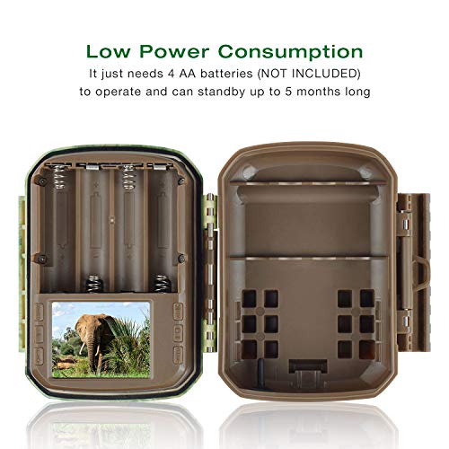 TOGUARD Mini Trail Camera FHD 1080P 12MP Game Camera 2” LCD Screen Small Hunting Trap Camera with IR Night Vision 120° Wide Angle Waterproof Video Camera for Wildlife Monitoring and Home Observation