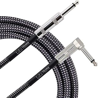 Lulu Home 10 Feet Guitar Cable, Professional Instrument Cable, Straight 1/4" TS to