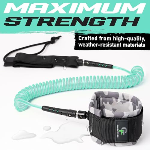 Gradient Fitness Ankle Surfboard Leash, Leash for Boogie Boards, Paddle board (SUP) & Surf boards (Blue) by Gradient Fitness - Used condition - Image 5