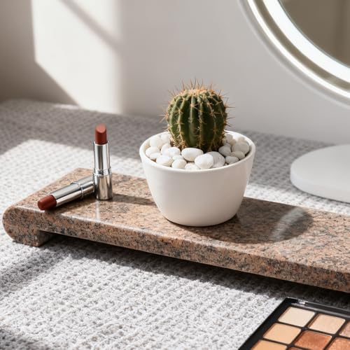 16"x4" Natural Marble Tray Pedestal Stand, Bathroom Counter Stone Trays by Erongoo - Used condition - Image 6