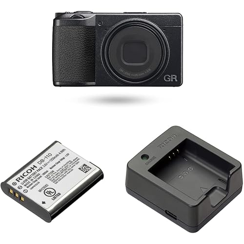 Ricoh GR IIIx, Black, Digital Compact Camera with Li-Ion Battery and Db-110 Rechargeable Li-Ion Battery