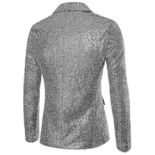 Men’s Sequin Blazer Jacket Sparkly Tuxedo Coat Slim Fit Party Jacket Sparkly Sequin Suit Jacket2