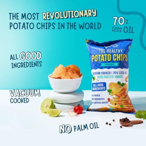 Image of Troovy Healthy Potato Chips | Vacuum Cooked Snacks | 70% Less Oil | No Palm Oil, No Added Preservatives | Made with Real Ingredients (Masala)