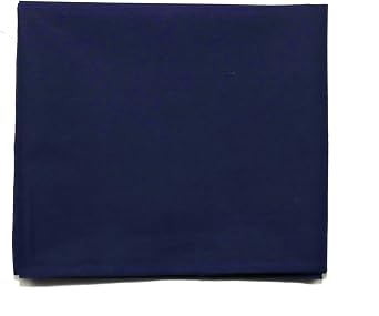 ASHIRWAD 100% Cotton Fabric Poplin Cotton Cloth for Puja Hindu Pooja God Aasan, Coconut, Statue Shankh Wrap | AE000192-00 Dark Navy Blue, 1 Yard