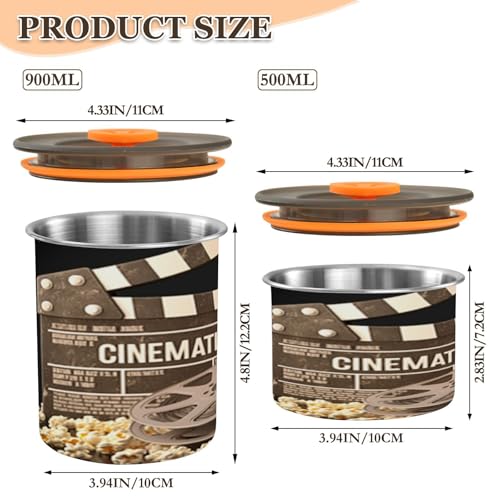 Envase hermético de acero inoxidable para café 500ml miniatura 2
