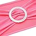 Juvale Pink Chair Sashes - 50 Pack, Fits 13.5-16.5 Inch Chair Backs - Silver Circle Buckles for Wedding Decor, Baby Shower & Birthday Party Decoration