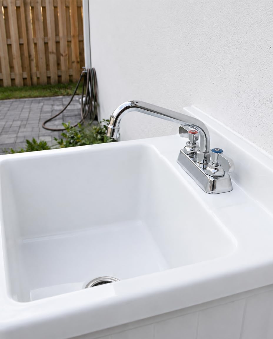 4" Laundry Sink Faucet - Chrome Finish -2