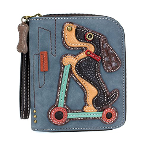 Image of CHALA Zip Around Wallet, Wristlet, 8 Credit Card Slots, Sturdy Pu Leather