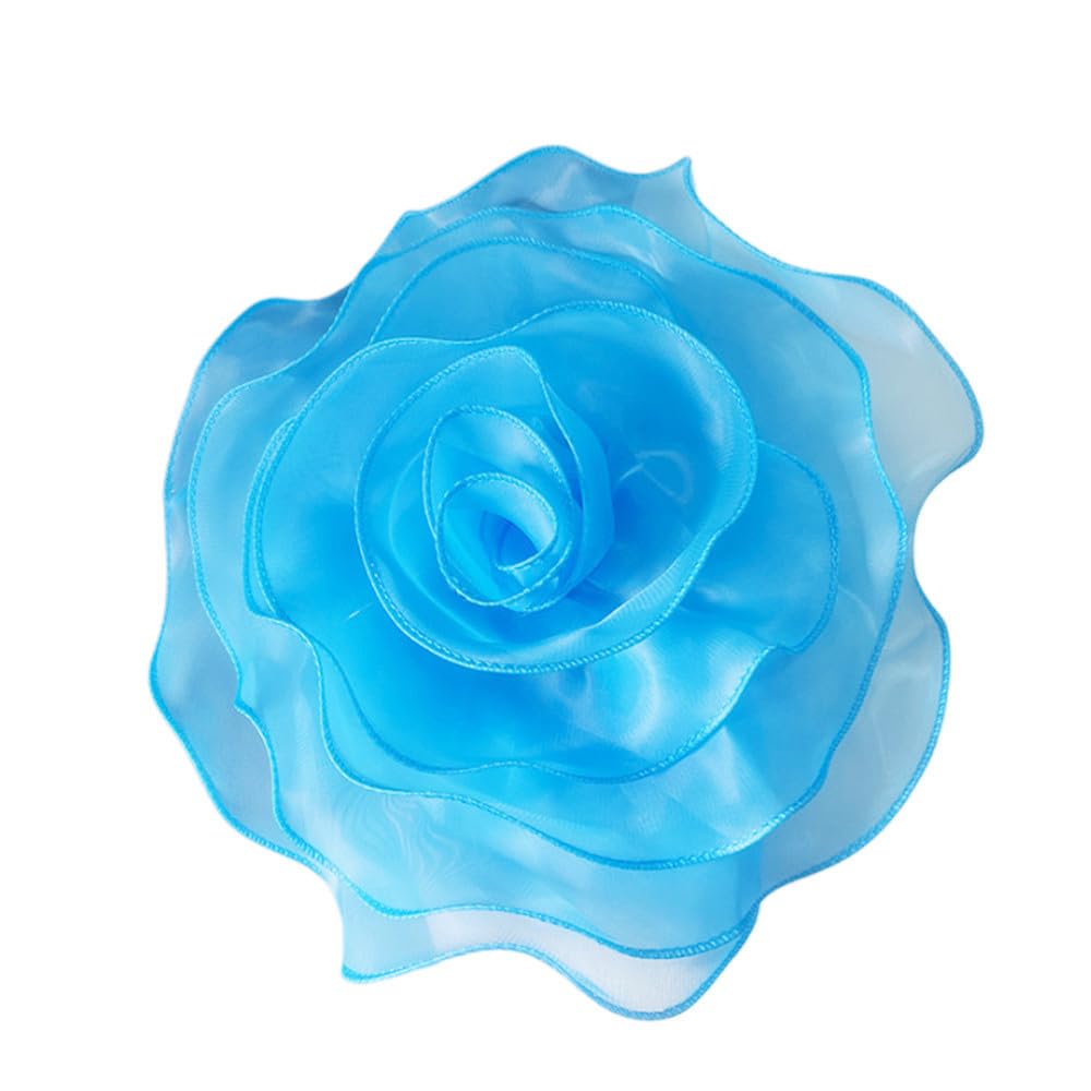 10inch Extra Large Flower Brooch Pin for Women Fashion Dainty Organza Satin Fabric Big Camellia Brooches Lapel Pins Wedding Dance Party Dress Accessories Exaggerated Jewelry Gift