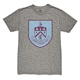 Burnley FC Badge Vintage Tri-Blend T-Shirt - Grey (as1, Alpha, x_l, Regular, Regular)