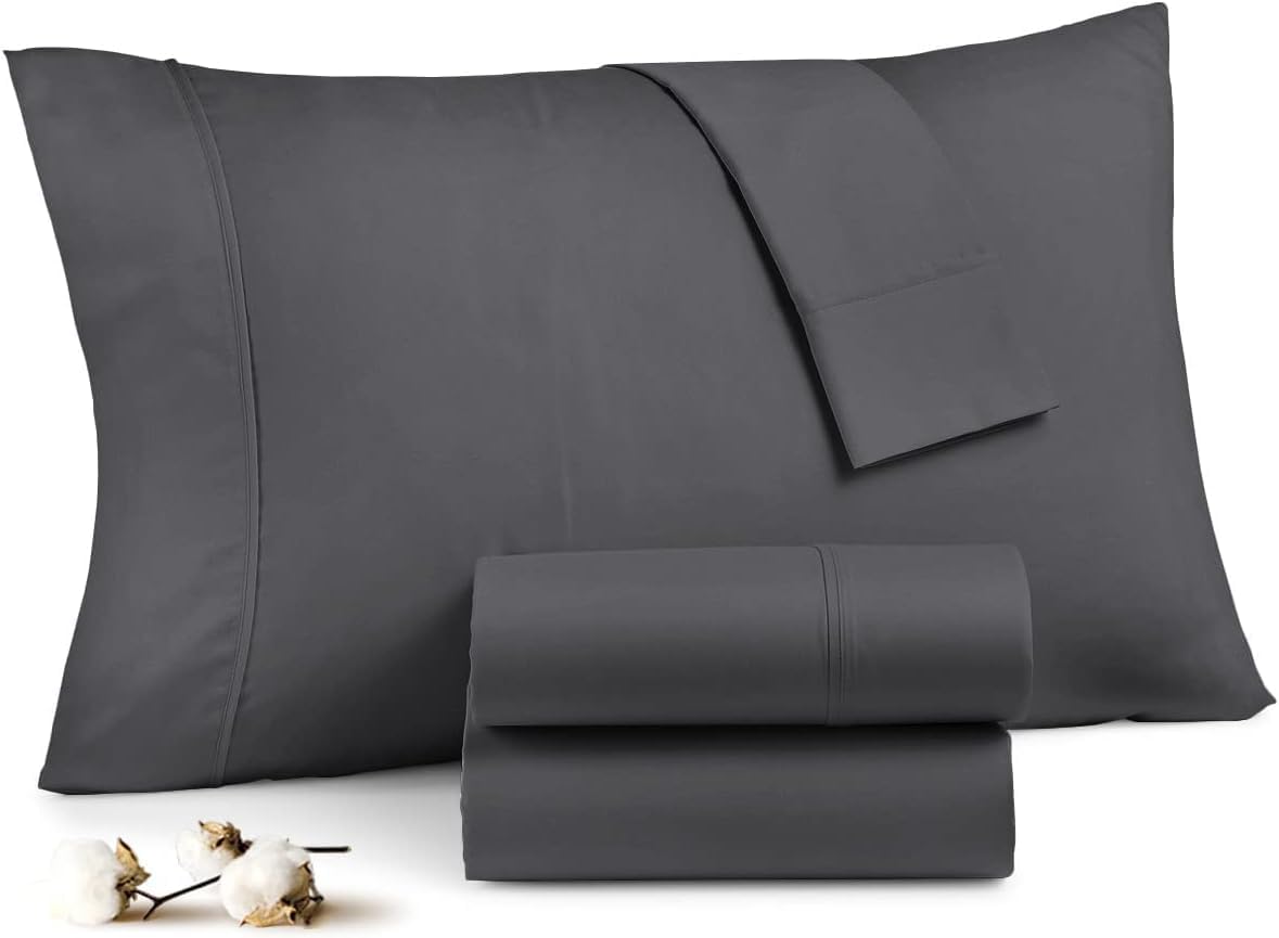 20"X36" Pillow Cases - 2 Pack - Envelope Closure - Soft Brushed Microfiber Fabric - Shrinkage and Fade Resistant Pillow Covers 20" X 36" Inches (Dark Grey Solid)-image-24