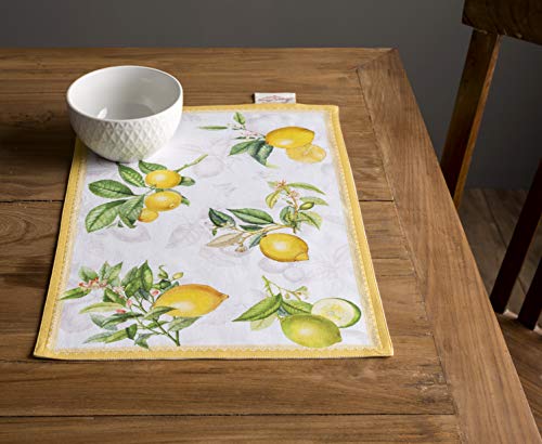 Maison D' Hermine Placemat 100% Cotton Decorative Placemats Washable Cloth Placemats, Home, Wedding, Restaurant, Buffet Party & Camping, Limoncello - Spring/Summer (Set Of 4) #TOP3