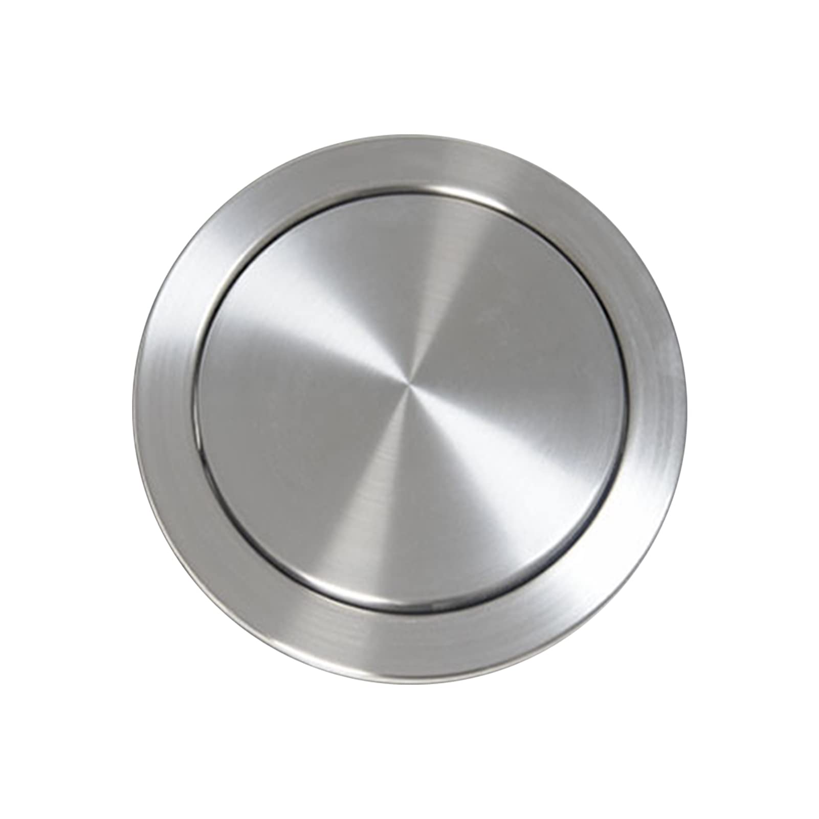 DFGHNBVC Trash Can Lid, Round Recessed Countertop Cover, Balance Swing Flap Garbage Lid, All Brushed 304 Stainless Steel Built In Waste Chute Cover For Kitchen,Yxg98T2054-Silver/430,Silver/430